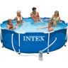 Каркасный бассейн INTEX Metal Frame 28202, 305×76 см, с фильтр-насосом 28202NP